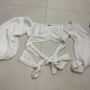 Elegant White Off-Shoulder Women's Top